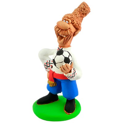 Статуетка "Козак  грає у футбол"